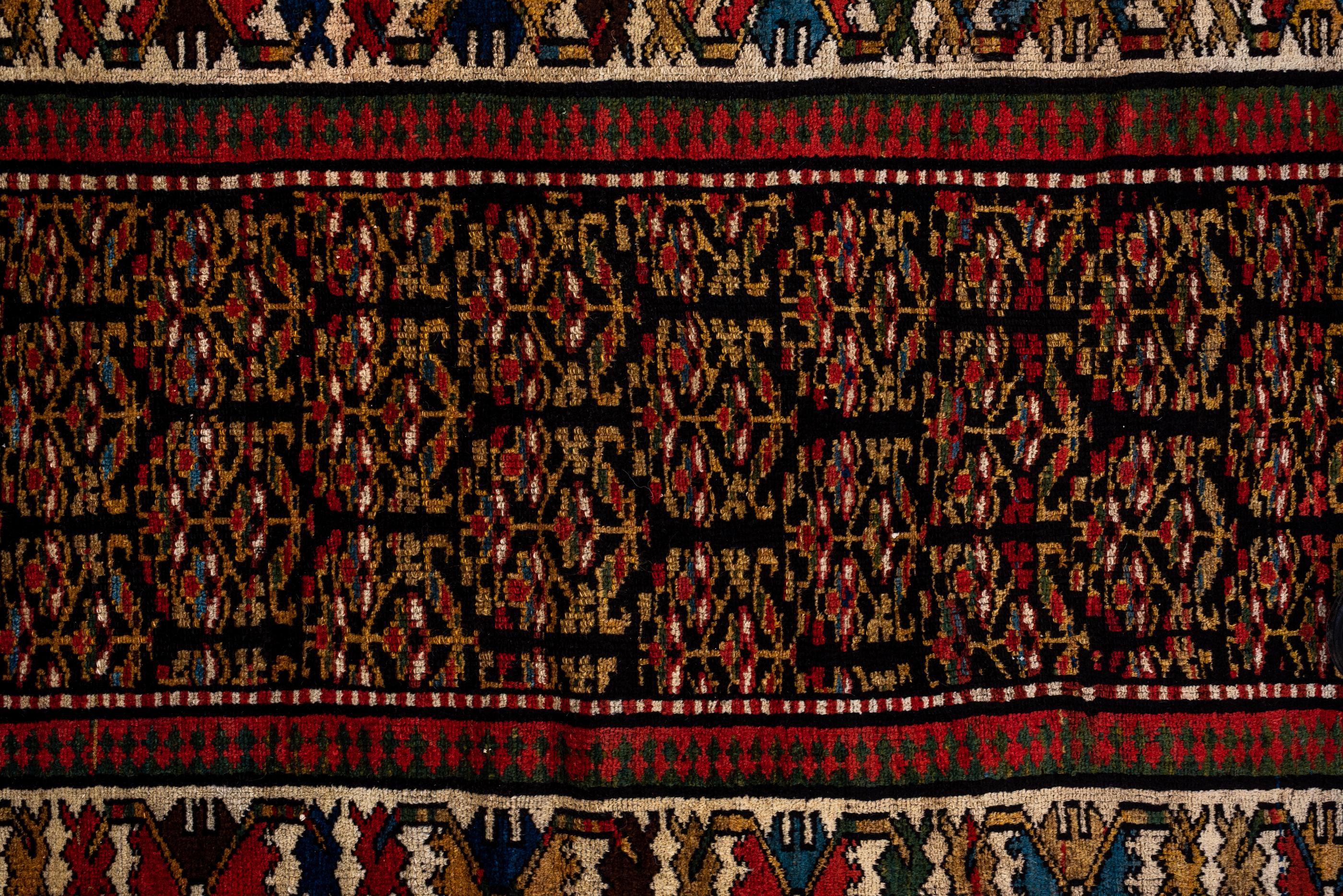 Hand-Knotted Antique Kurdish Runner For Sale