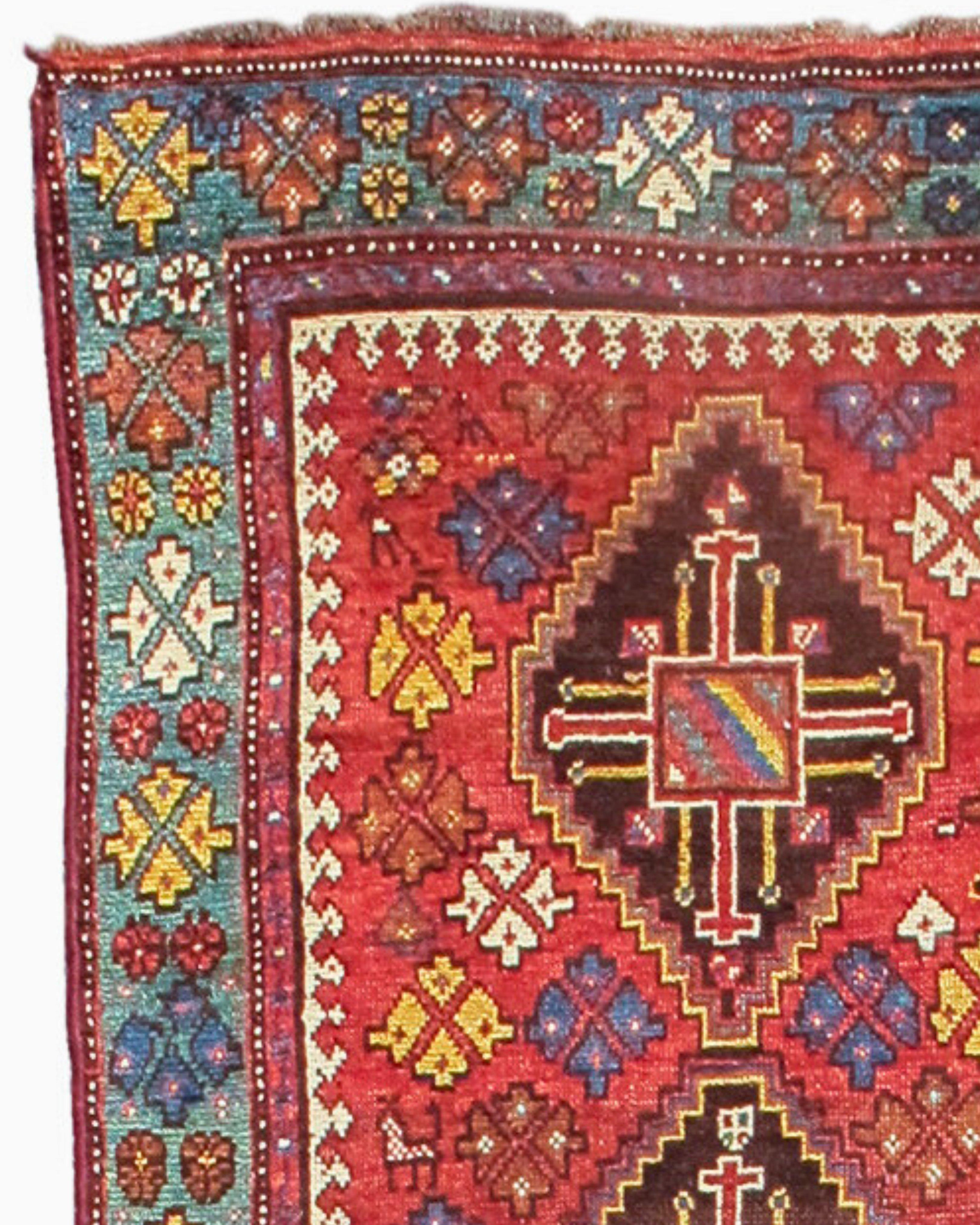 Persian Antique Kurdish Runner Rug, c. 1900 For Sale