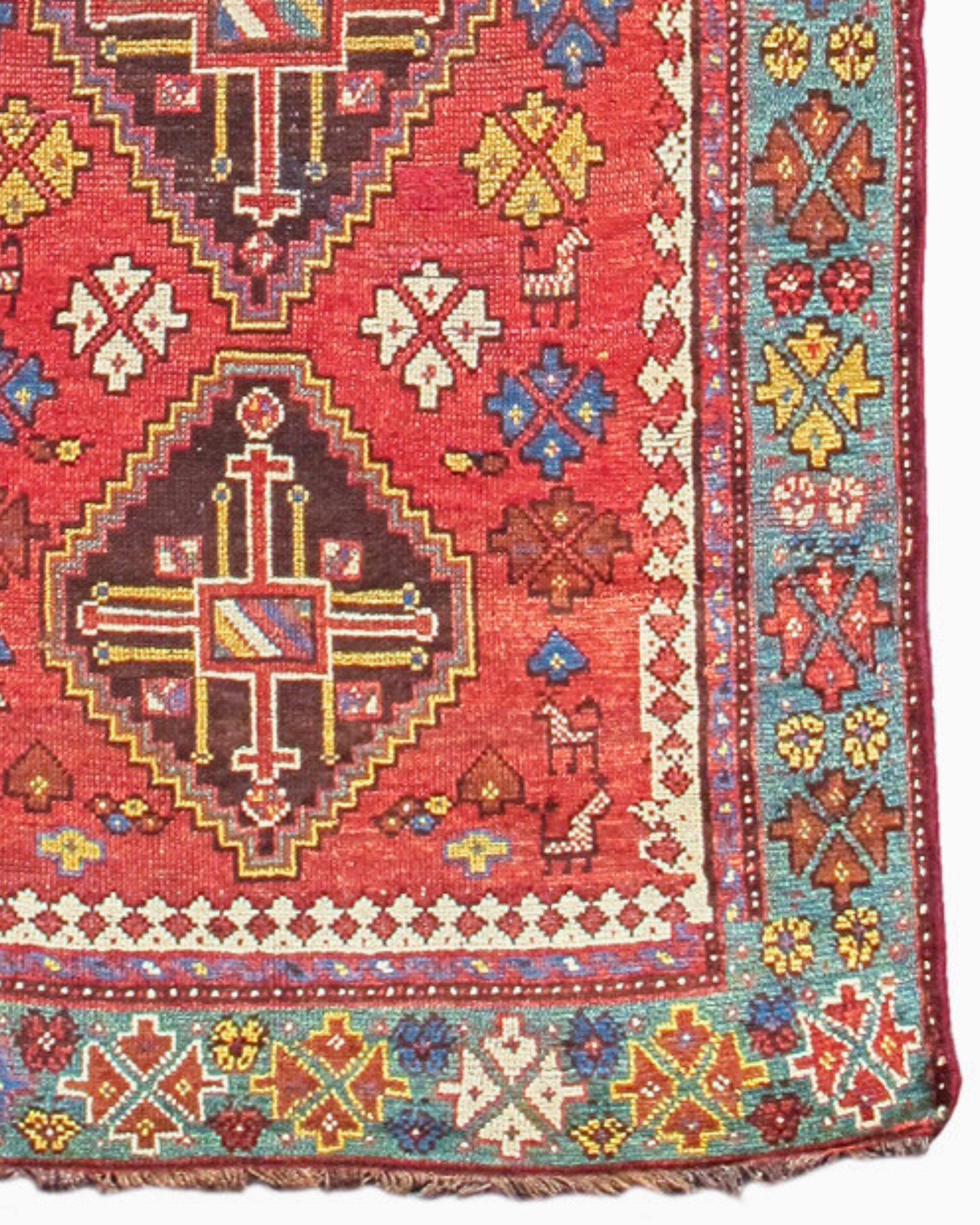 Antique Kurdish Runner Rug, c. 1900 In Good Condition For Sale In San Francisco, CA