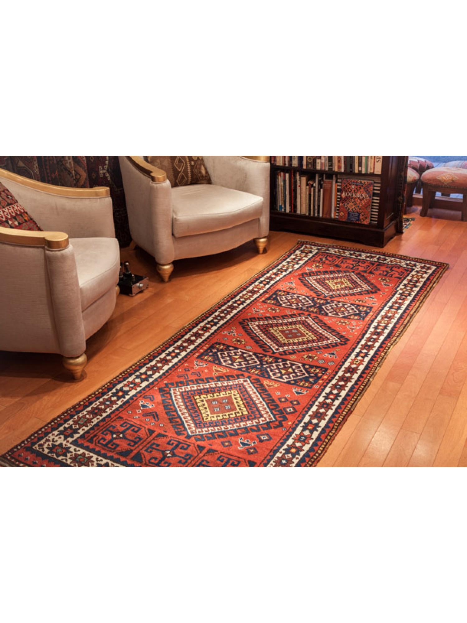 Hand-Woven Antique Kurdish Runner Rug, Eastern Anatolian Turkish Carpet For Sale