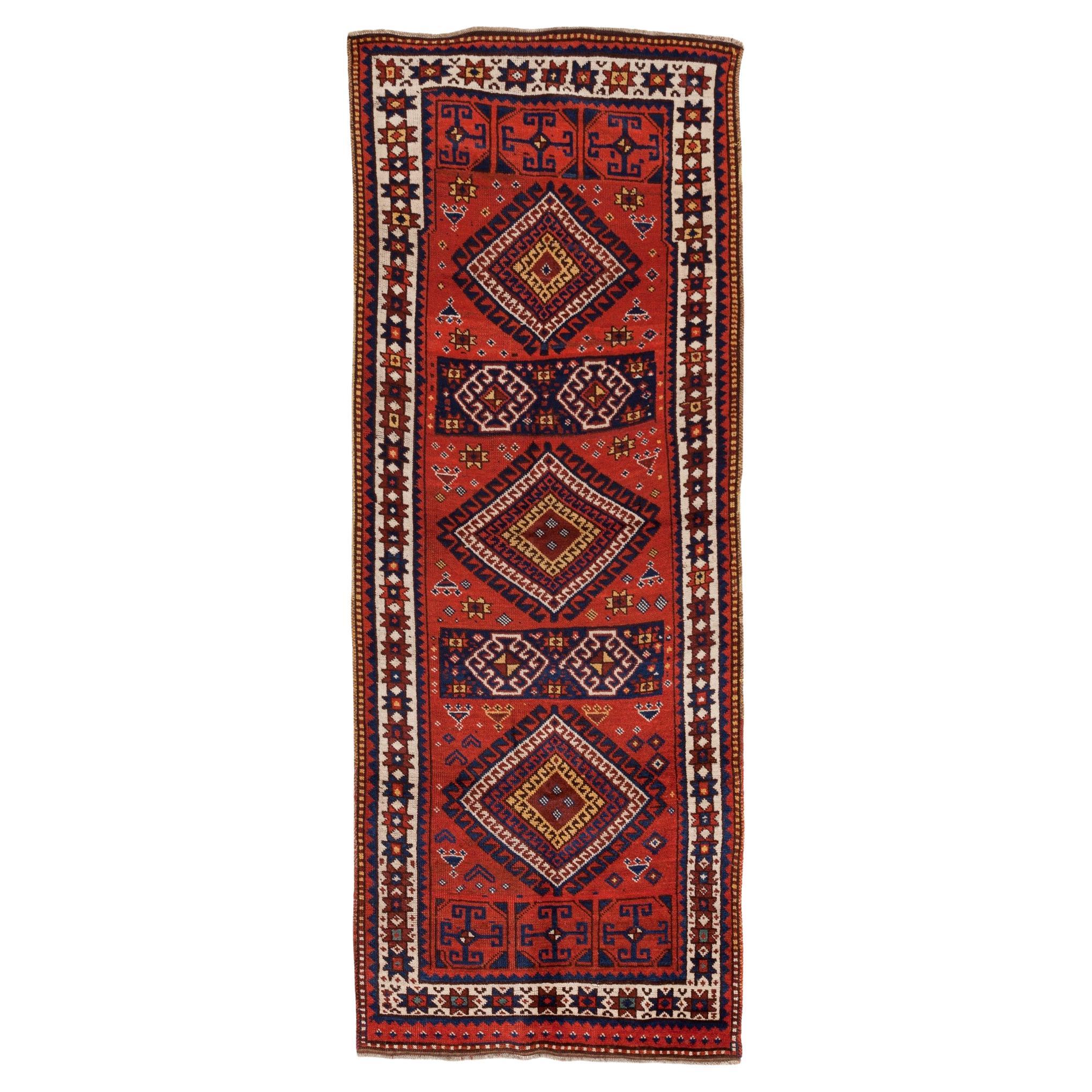 Antique Kurdish Runner Rug, Eastern Anatolian Turkish Carpet For Sale