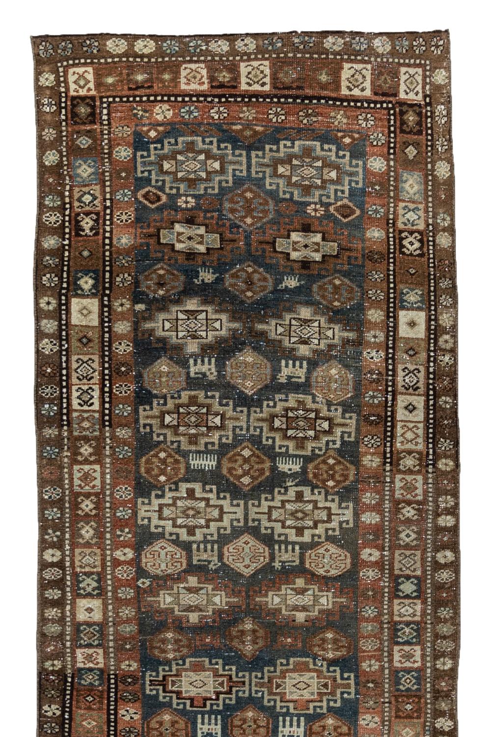 Persian Antique Kurdish Runner Rug For Sale