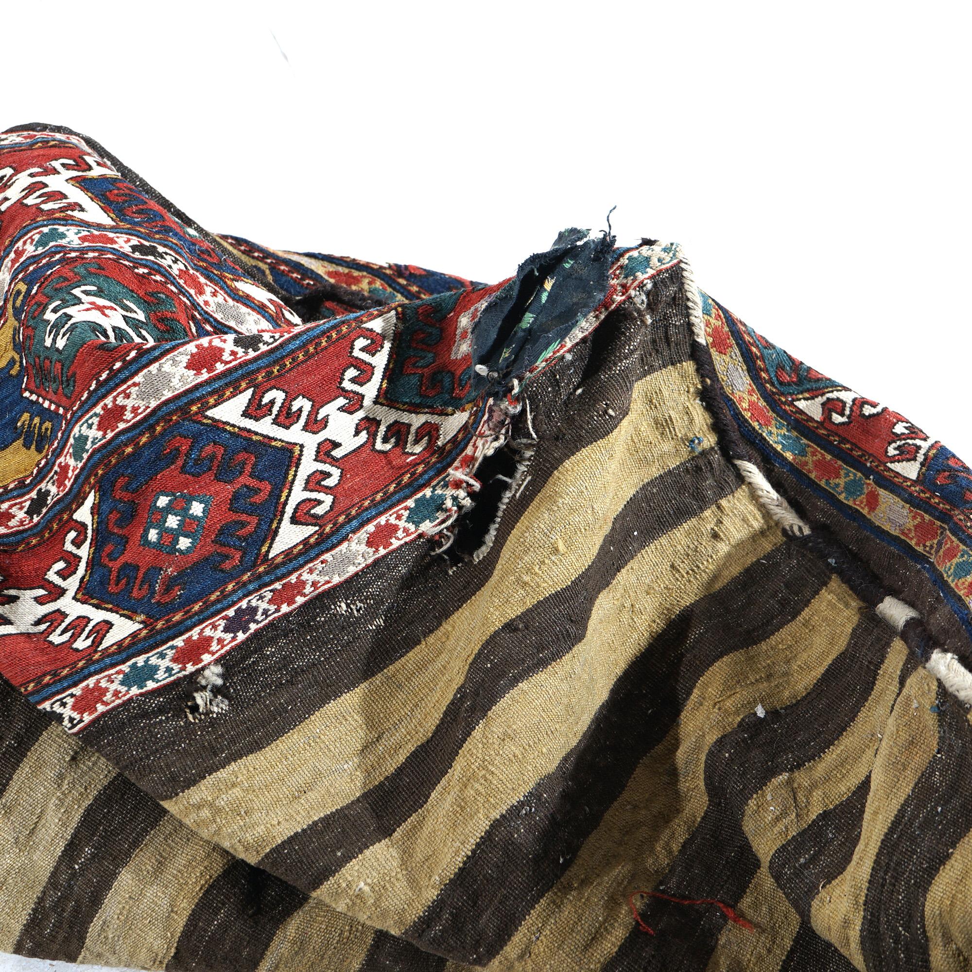 Wool Antique Kurdish Soumak Oriental Bag C1940