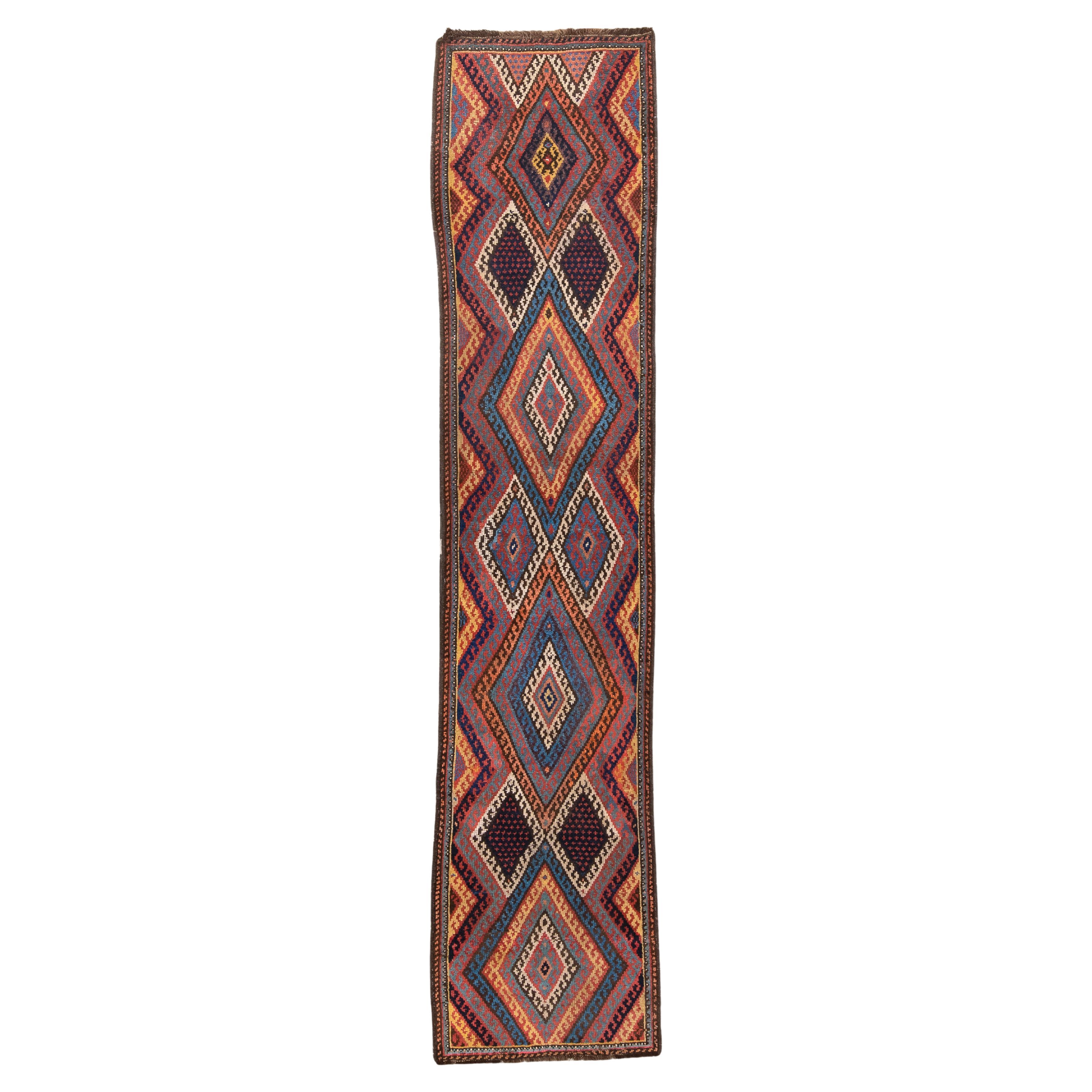 Antique Kurdish Tapesty with a Geometric Pattern