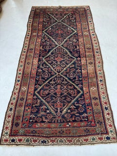 Antique Kurdish Village Life Woven Inside Rug, c. 1930's