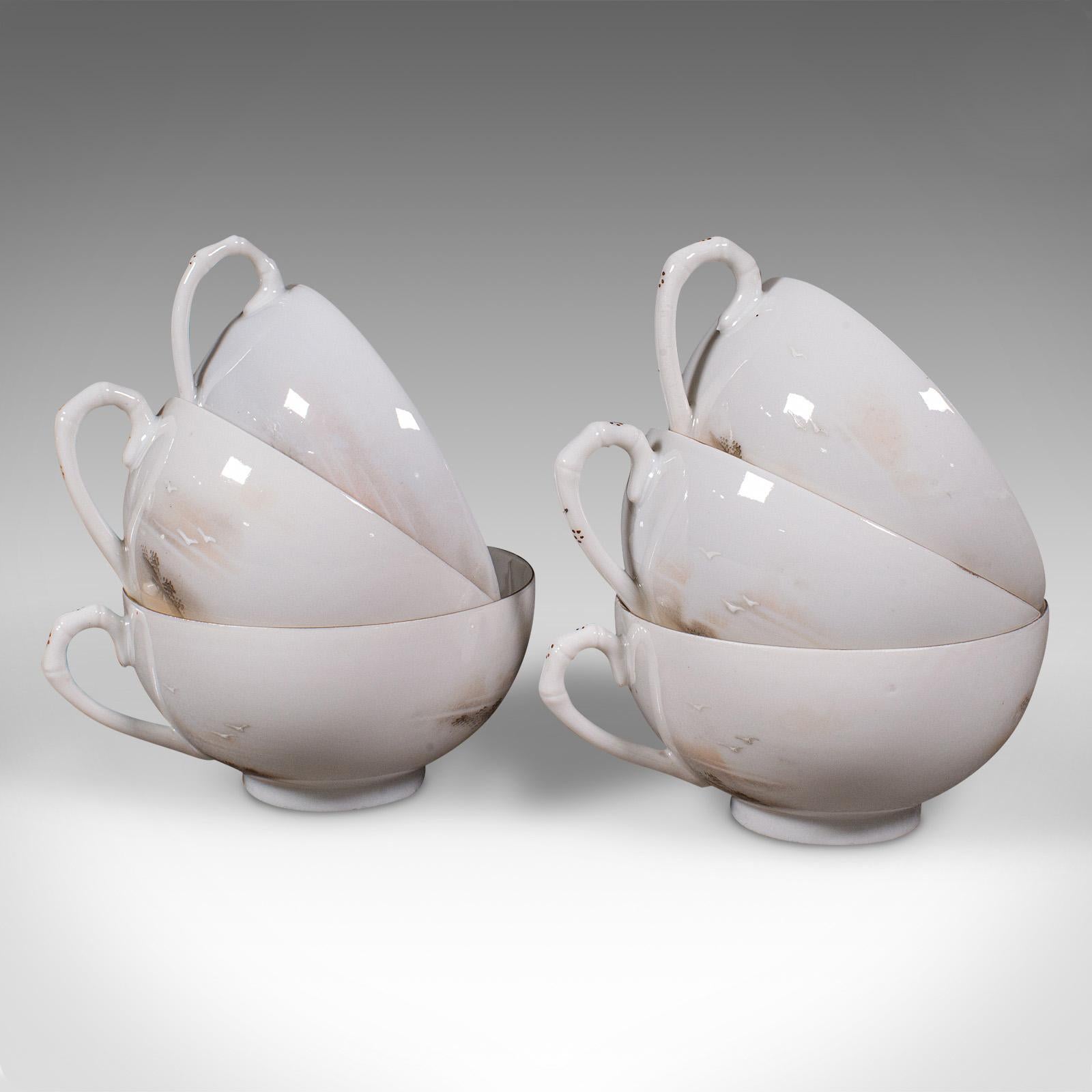 19th Century Antique Kutani Tea Service, Japanese, Porcelain, Teapot, Cup & Saucer, Victorian For Sale