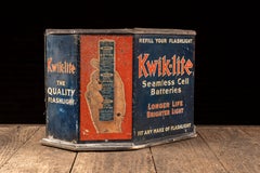 Antique Kwik-Lite Tin Litho Point-of-Sale Case