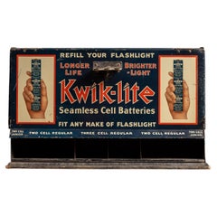 Antique Kwik-Lite Tin Litho Point-of-Sale Case
