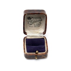 Antique L. Faitelson Ilford Leather Ring Box