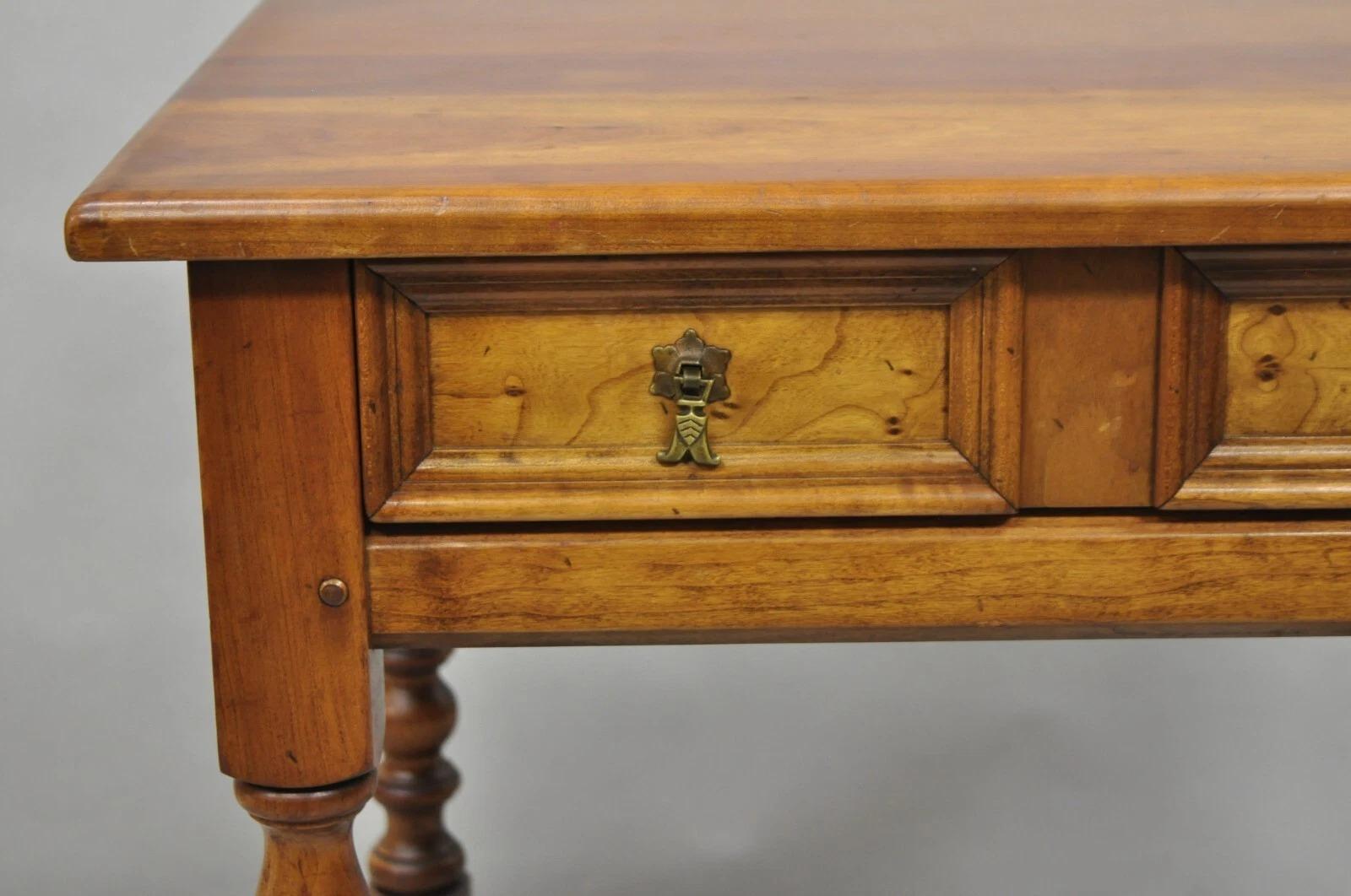 Unknown Antique L & J G Leopold Stickley Jacobean Cherry Wood One Drawer End Side Table For Sale