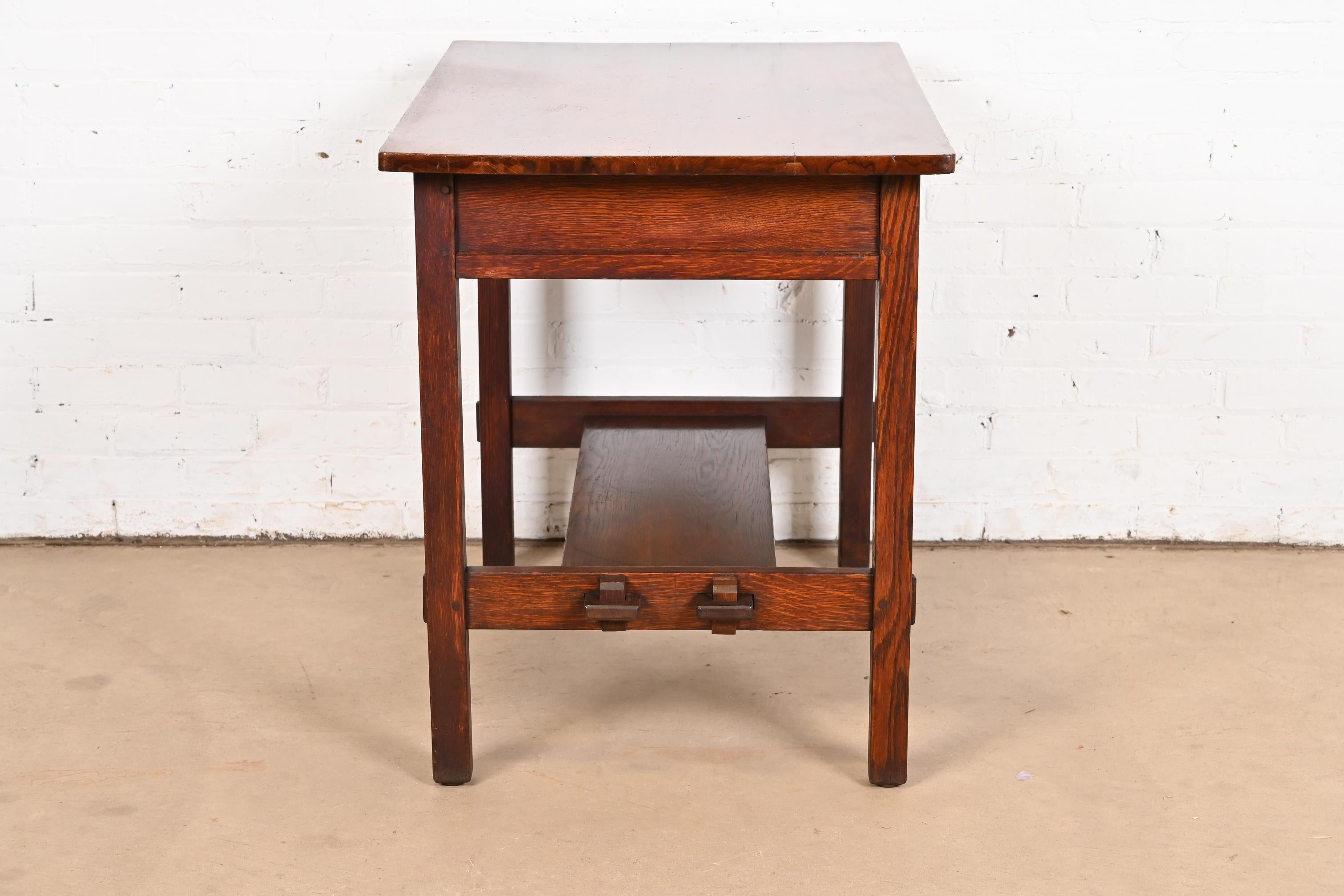 I.L.A. e G.G. Stickley Mission Oak Arts & Crafts - Tavolo da scrittura o da biblioteca in vendita 4