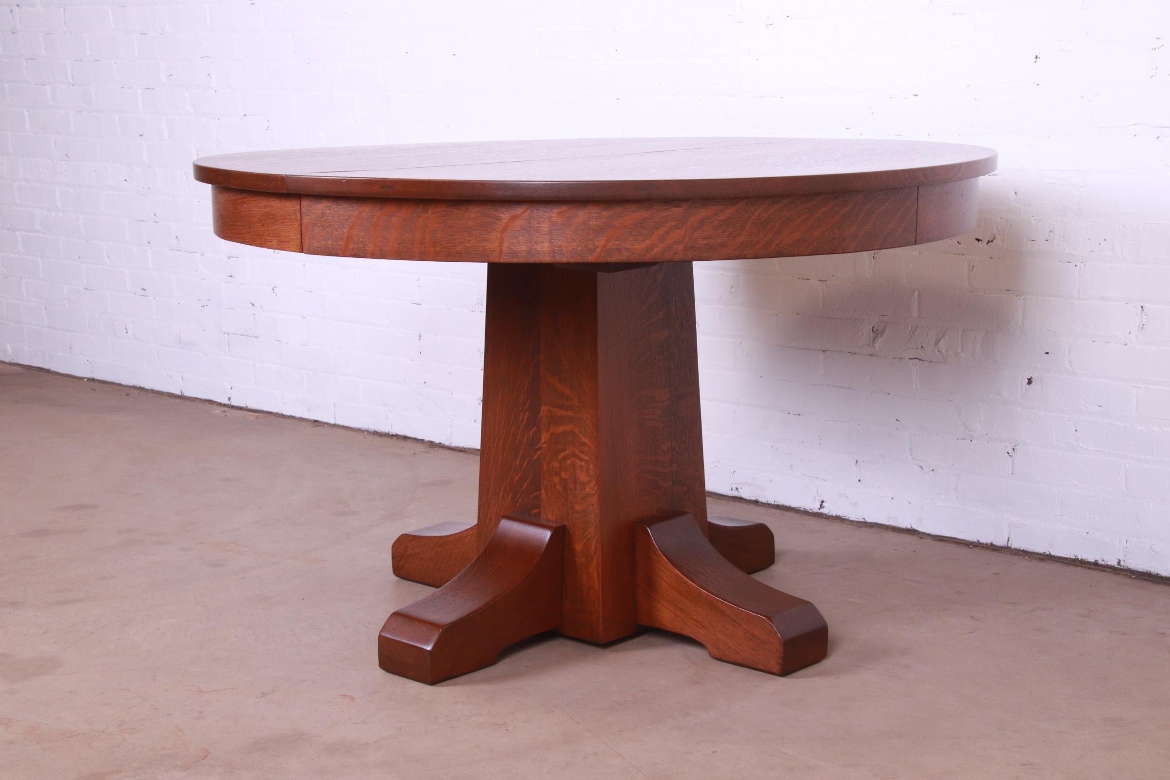 stickley pedestal table