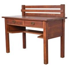 Antique L. & J.G. Stickley Mission Oak Arts & Crafts Desk, Circa 1900