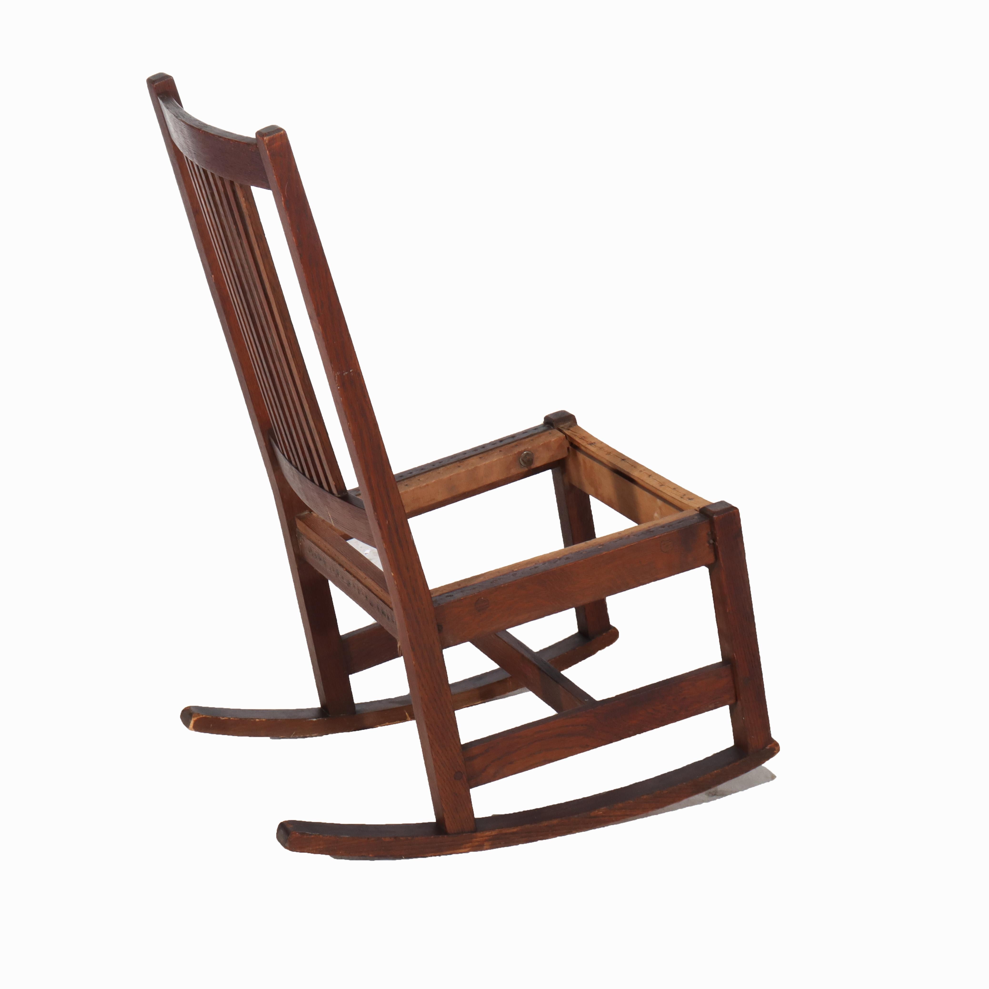 Antiker L & JG Stickley Eiche Spindeldamenstuhl C1910 (19. Jahrhundert) im Angebot