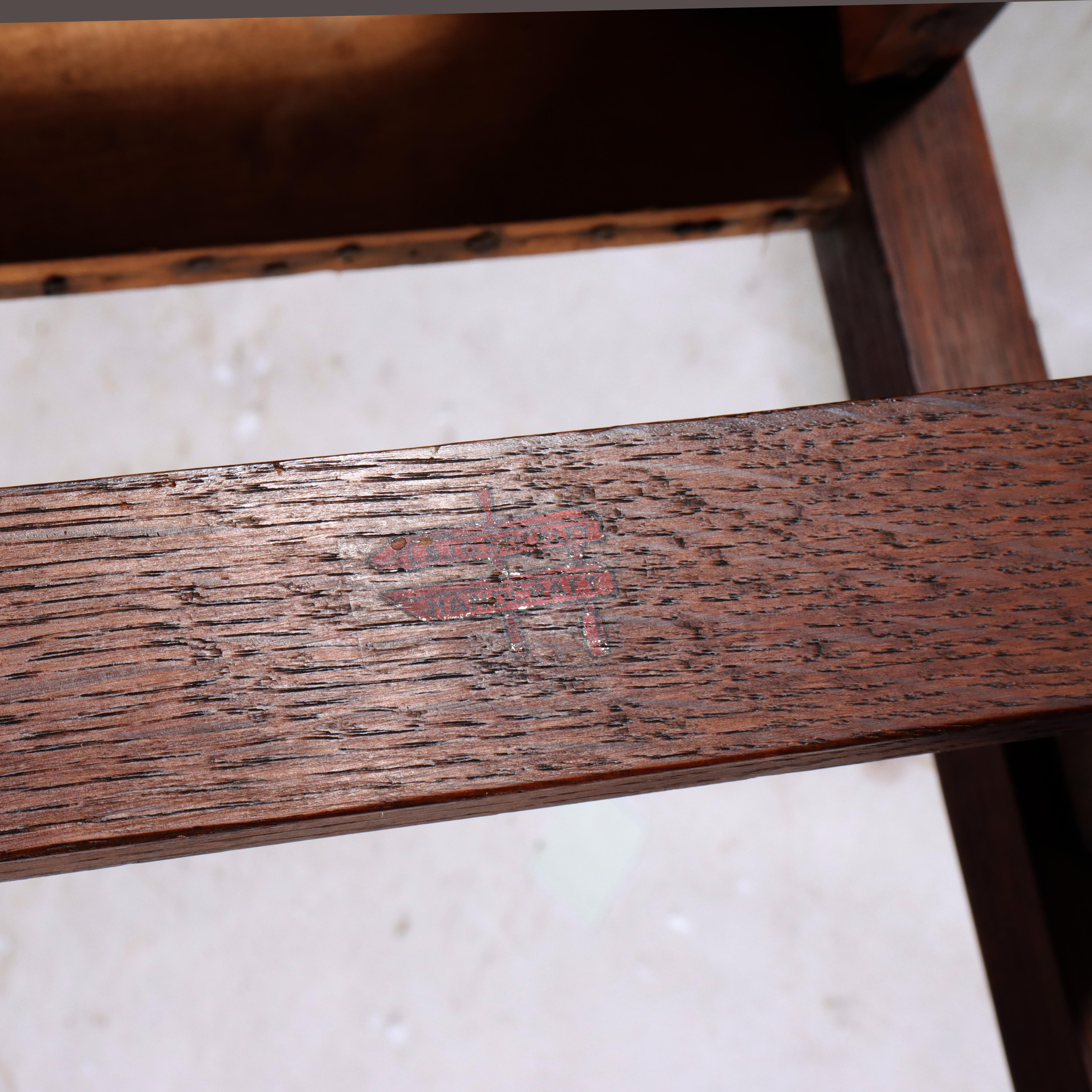 Antiker L & JG Stickley Eiche Spindeldamenstuhl C1910 im Angebot 2