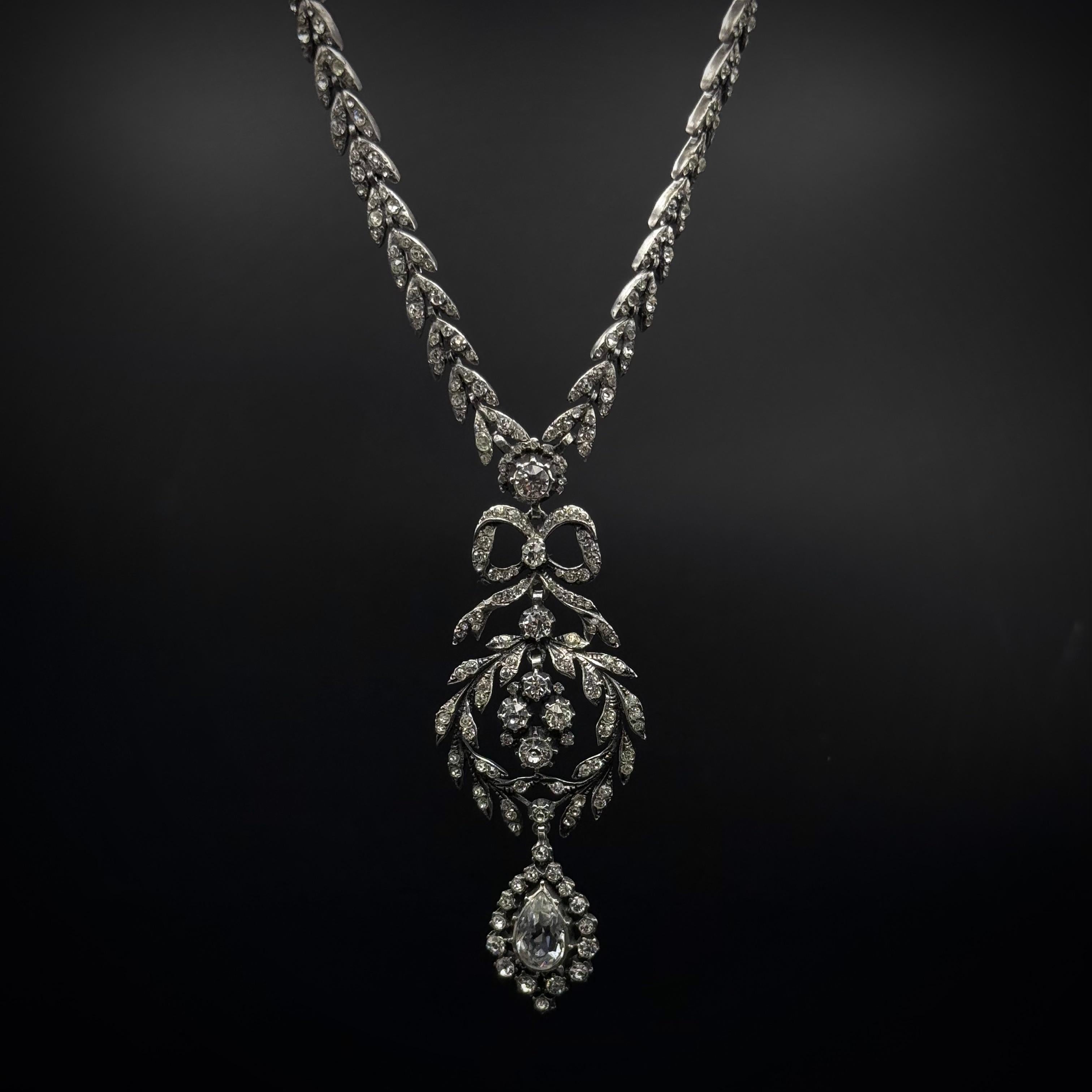 Antico La Belle Époque Collana Bracciale Set d'argento portoghese del XIX secolo in vendita 7