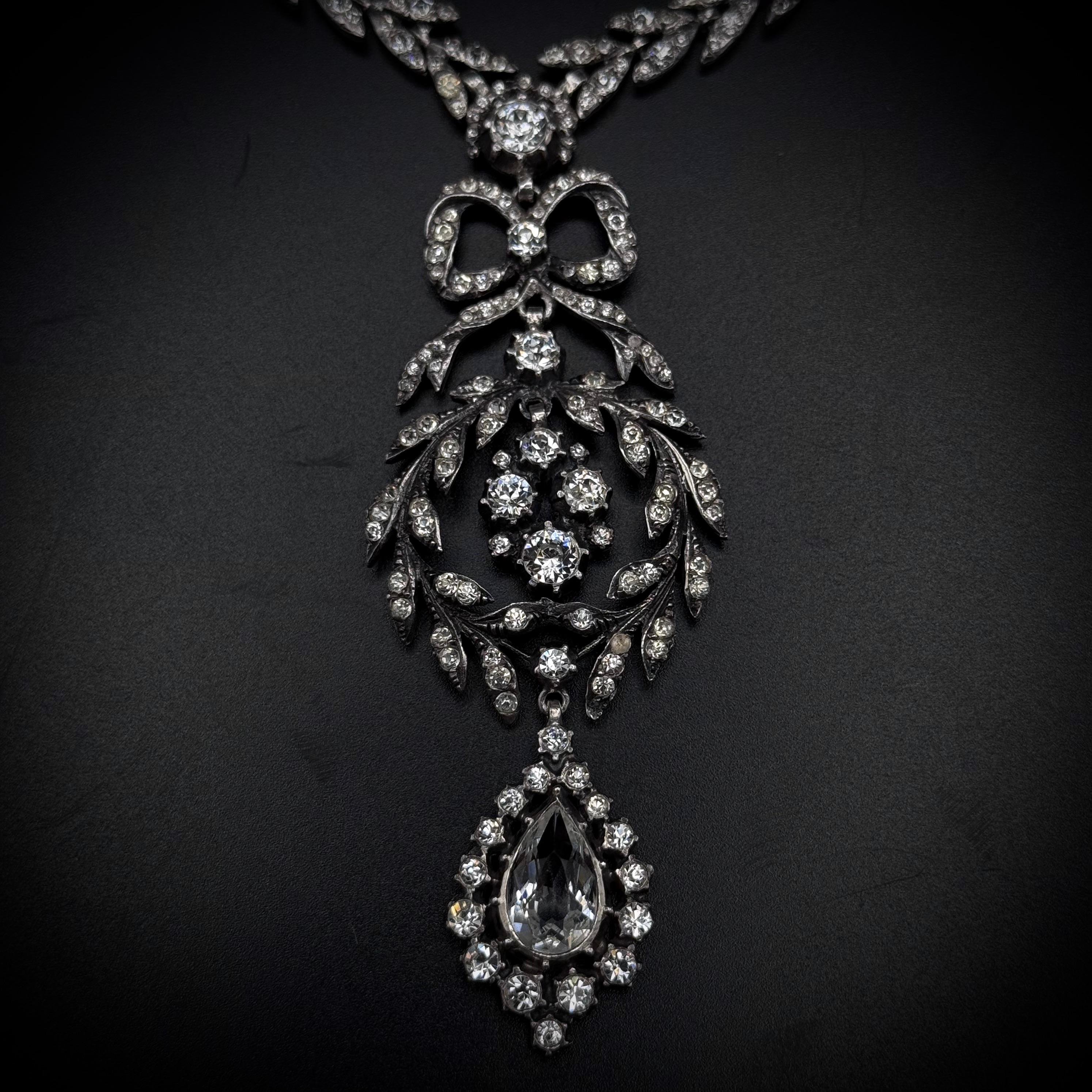 Antico La Belle Époque Collana Bracciale Set d'argento portoghese del XIX secolo in vendita 8