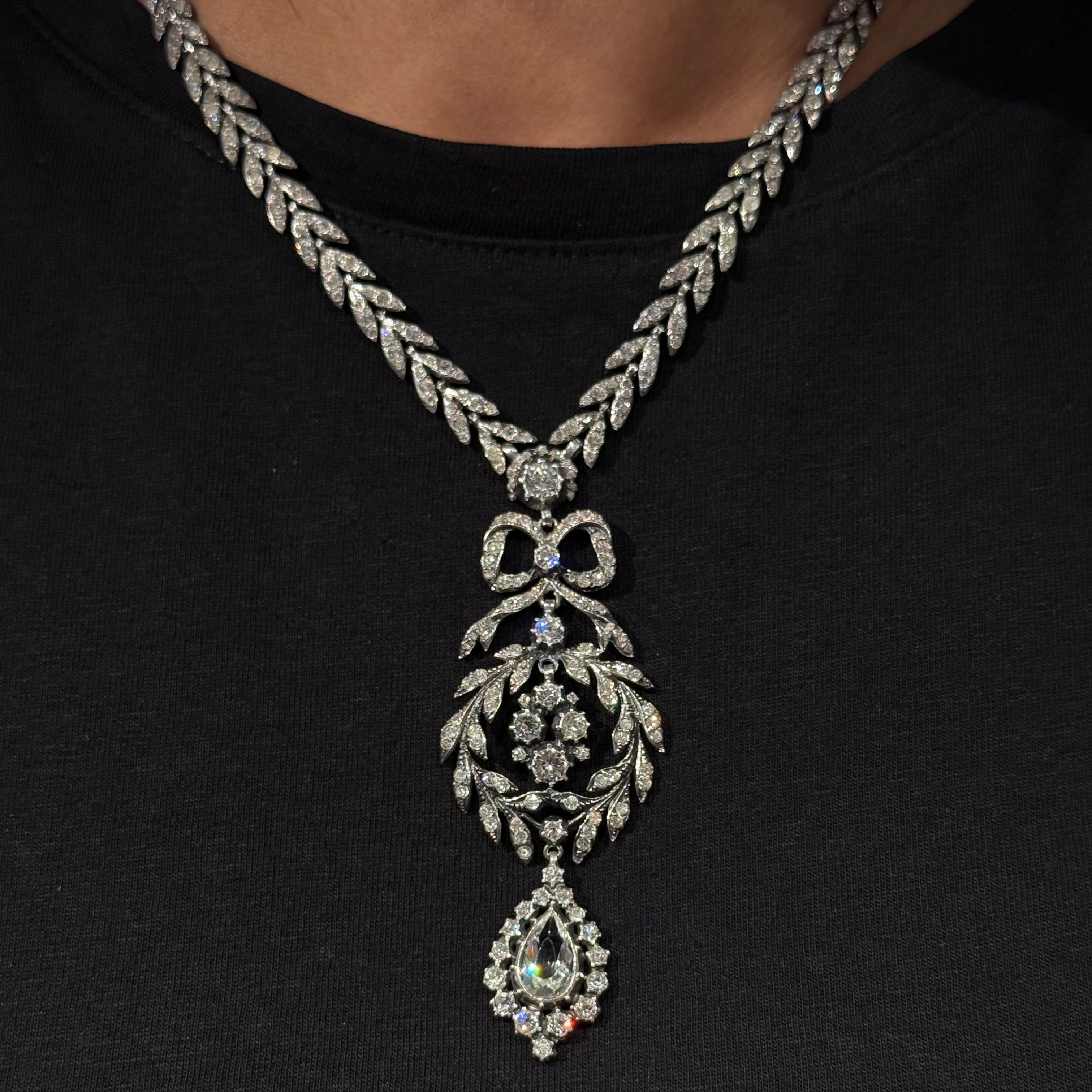 Georgiano Antico La Belle Époque Collana Bracciale Set d'argento portoghese del XIX secolo in vendita