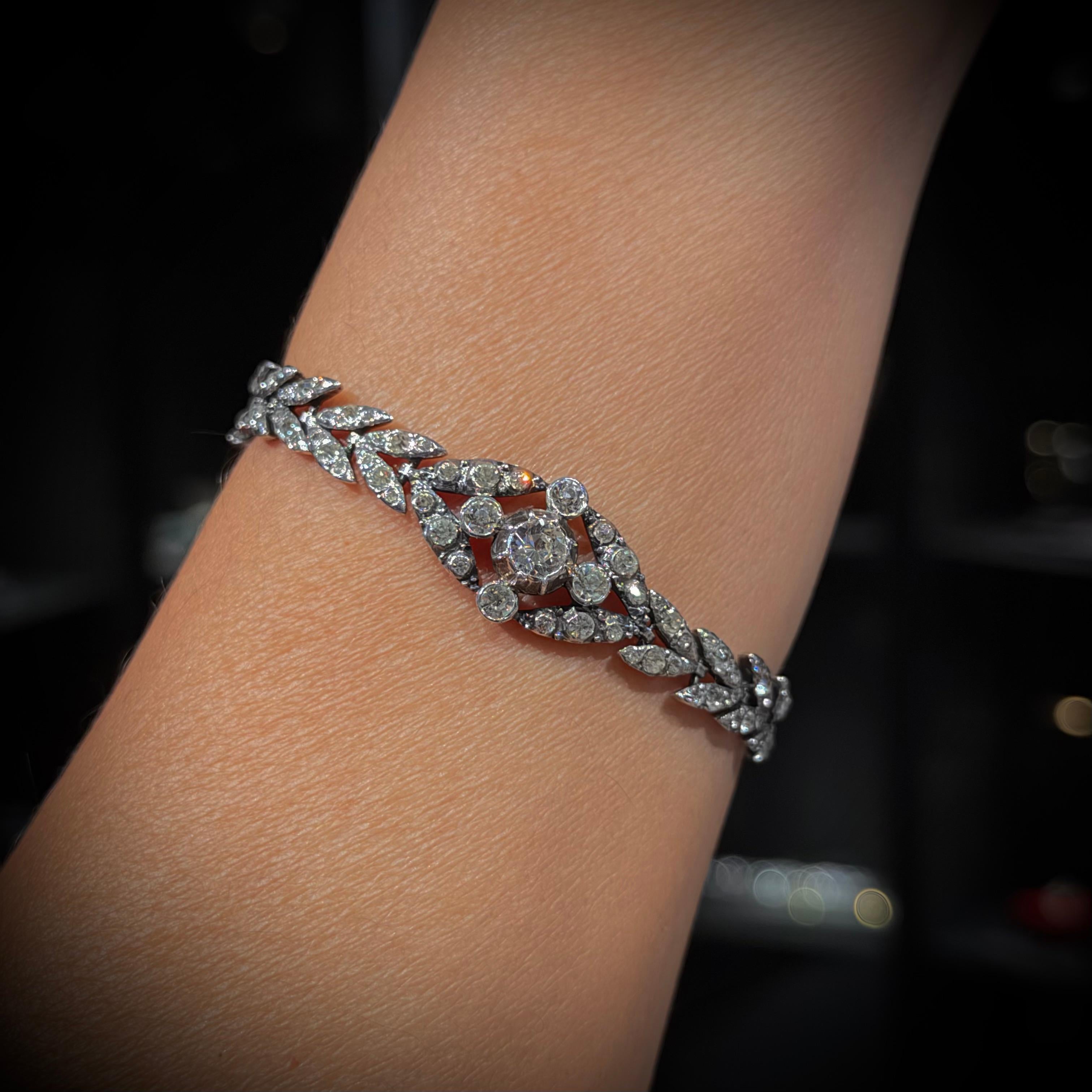 da uomo o donna Antico La Belle Époque Collana Bracciale Set d'argento portoghese del XIX secolo in vendita
