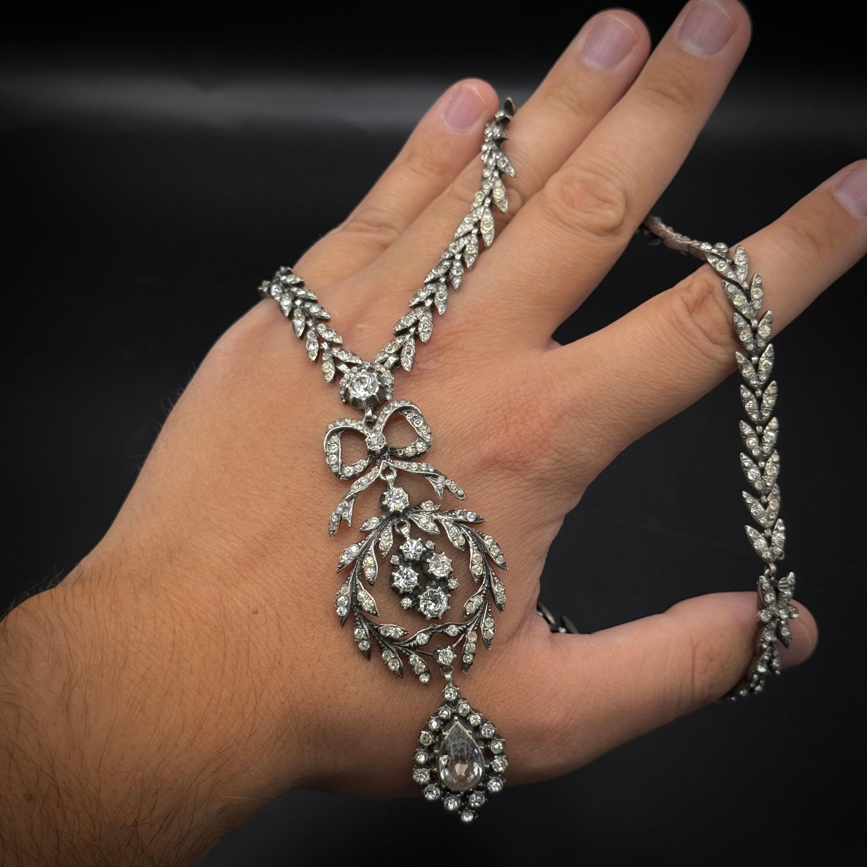 Antico La Belle Époque Collana Bracciale Set d'argento portoghese del XIX secolo in vendita 4