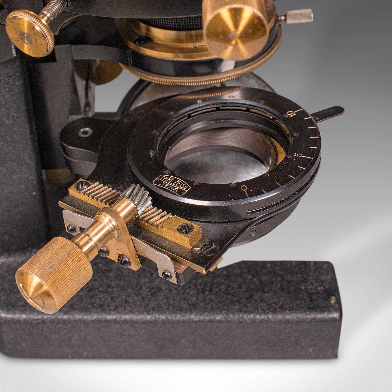 Antique Laboratory Microscope, German, Scientific Instrument, Carl Zeiss Jena For Sale 3