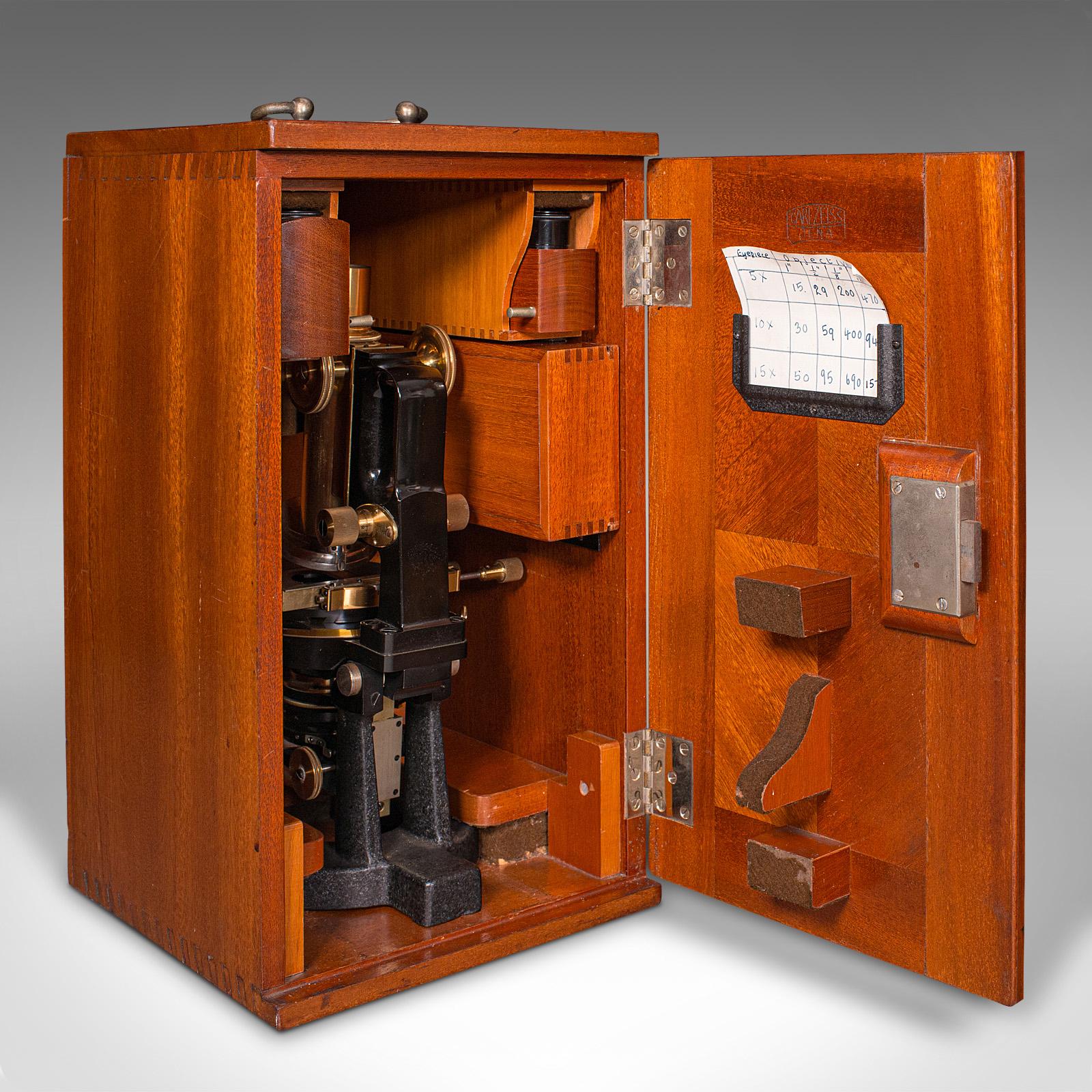 Antique Laboratory Microscope, German, Scientific Instrument, Carl Zeiss Jena For Sale 5