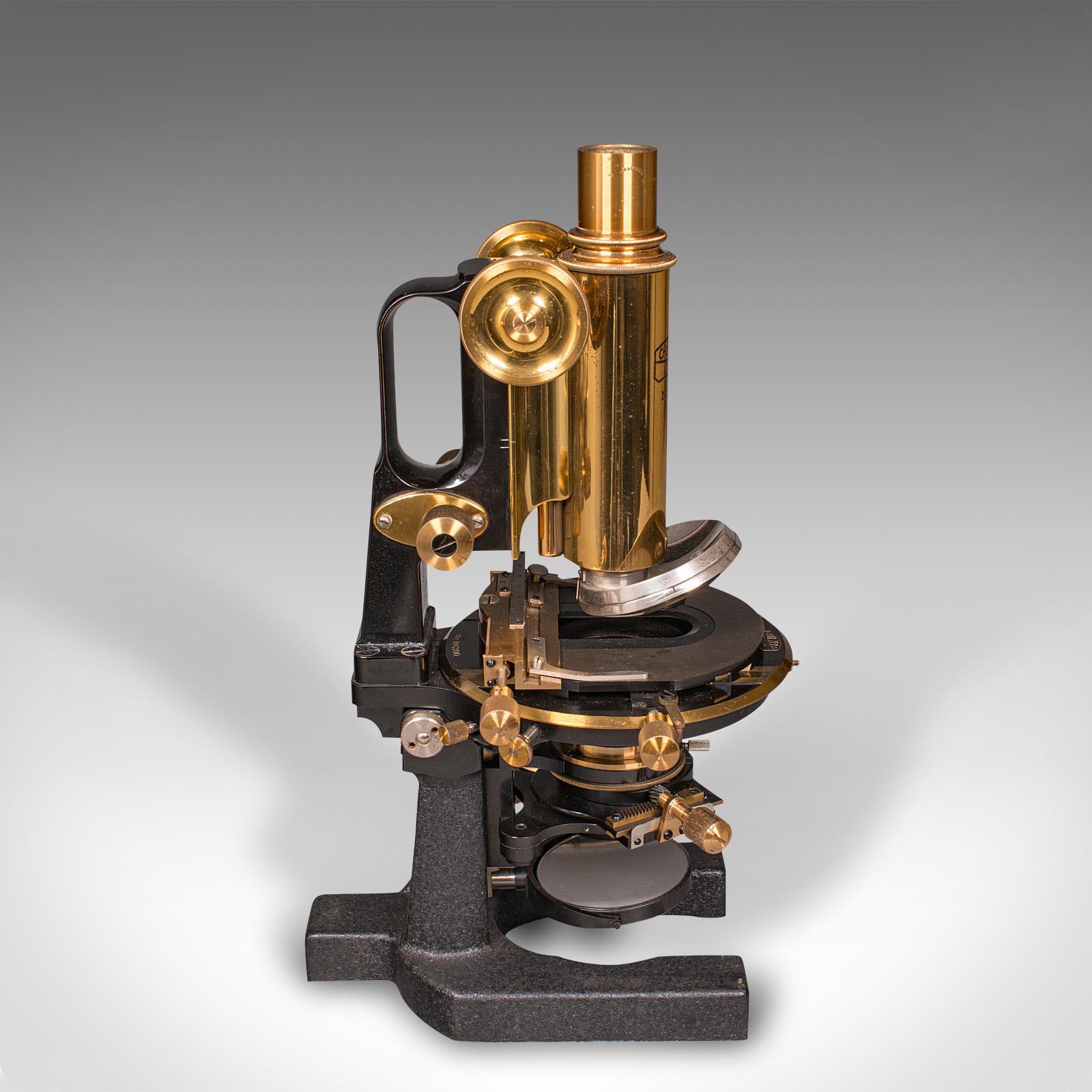 Mid-Century Modern Antique Laboratory Microscope, German, Scientific Instrument, Carl Zeiss Jena For Sale