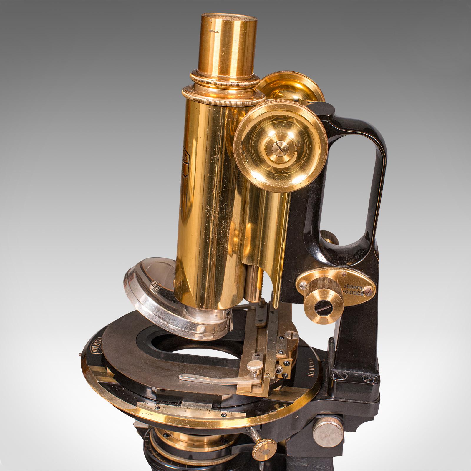 Antique Laboratory Microscope, German, Scientific Instrument, Carl Zeiss Jena For Sale 2
