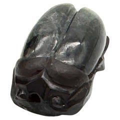Antigua Labradorita Escarabajo Escarabajo Talla de Piedra Dura