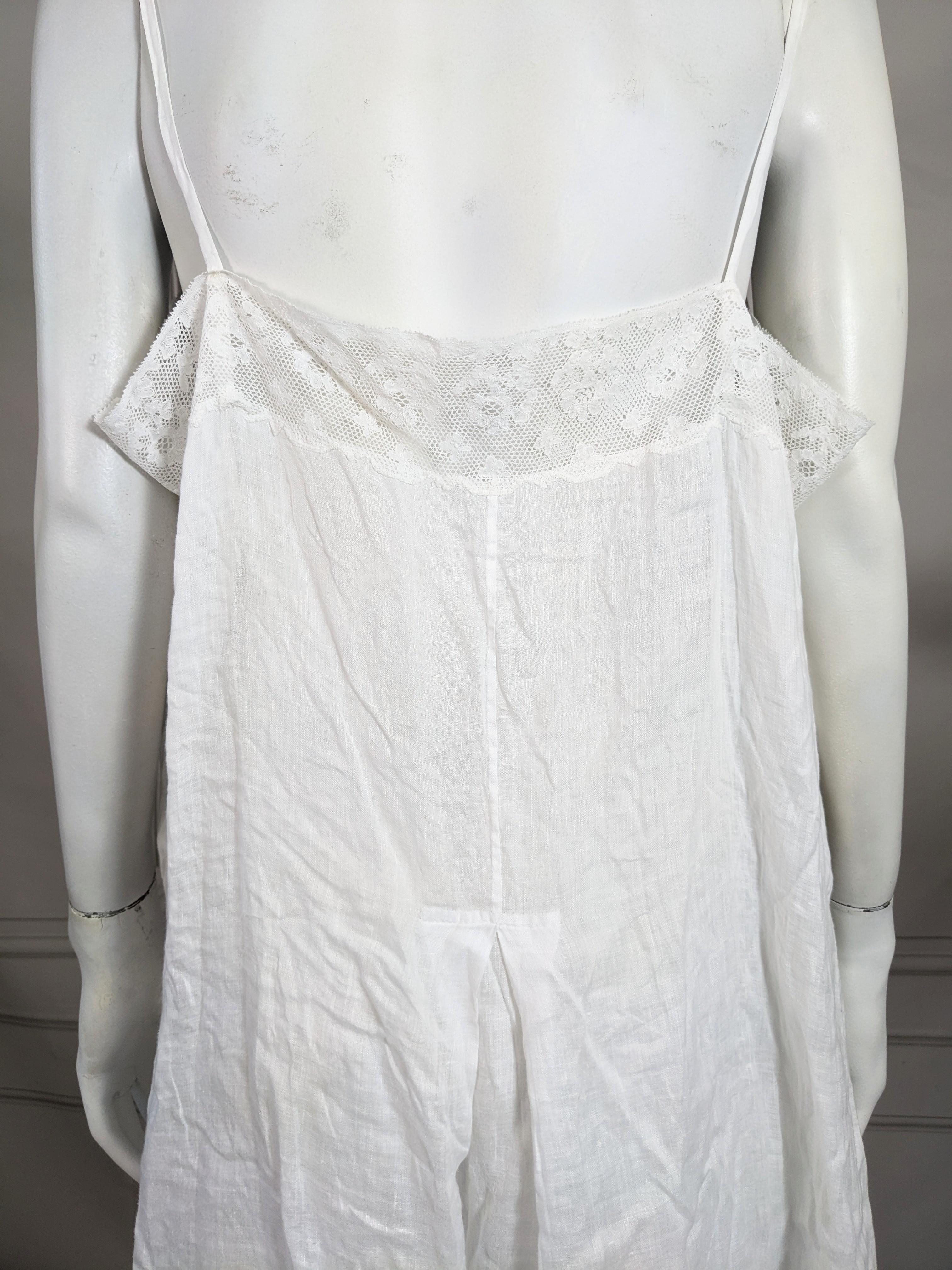 Antique Lace Trimmed Cotton Bastiste Teddy For Sale 1
