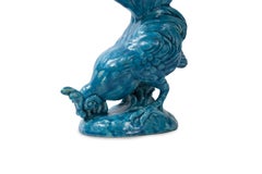 Antique Lachenal French Art Nouveau Pottery Rooster Vase