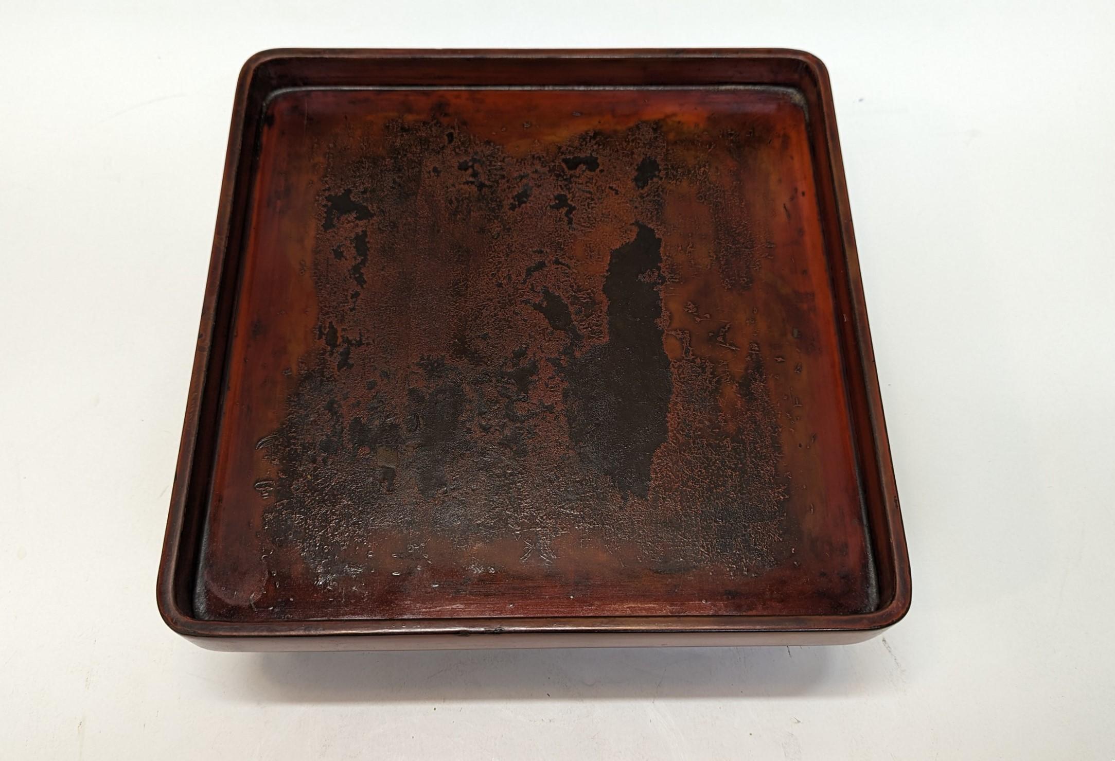 Lacquered Antique Lacquer Tray For Sale