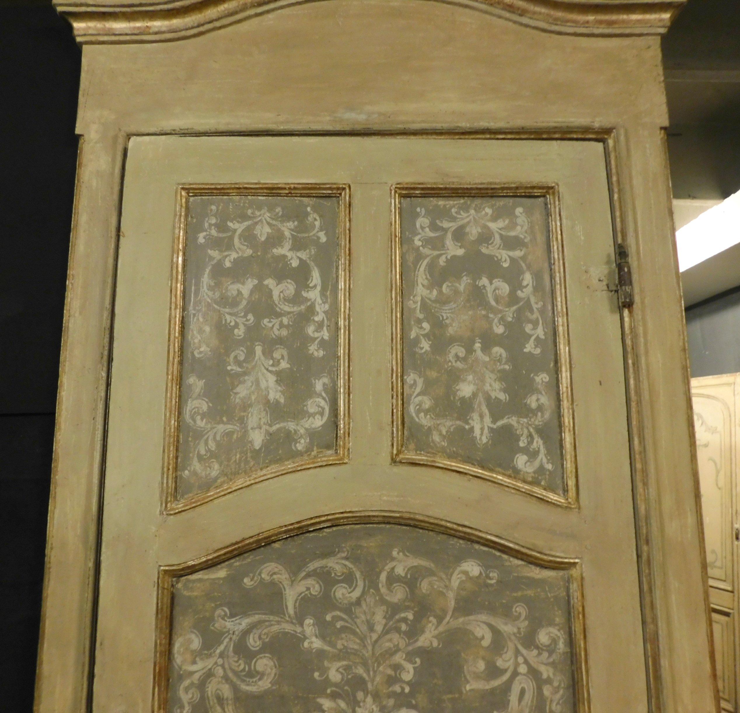 italien Porte ancienne laquée et dorée, cadre d'origine, 18ème siècle, Italie en vente