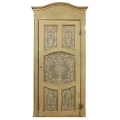 Used Lacquered and Gilded Door, Original Frame, 18th Century, Italy