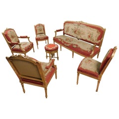 Antique Lacquered and Gilded Sitting Area