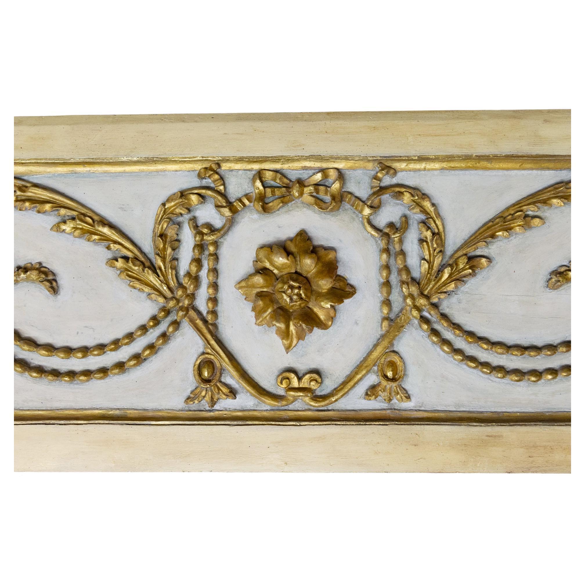 Italian Antique Lacquered and Gilded Wooden Panel For Sale