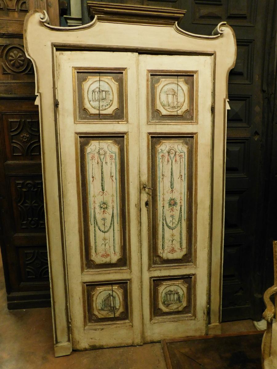 antique painted doors