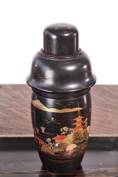Antique Lacquered Art-Deco Cocktail Set