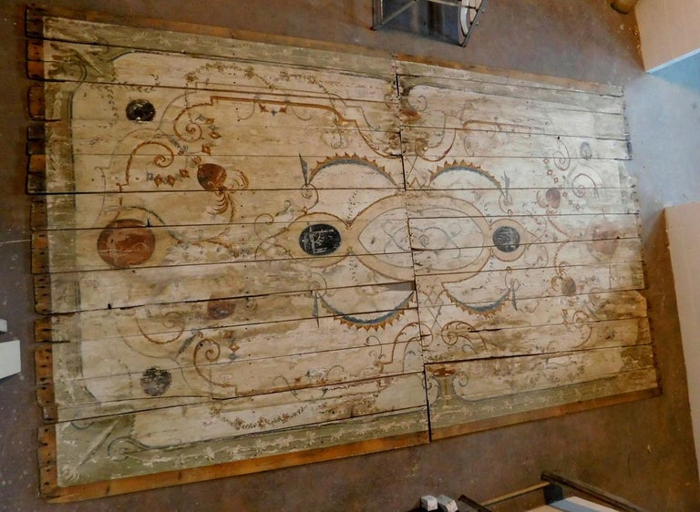 19th Century Antique white hand-painted Ceiling, grotesque decor, from Sicily (Italy) '800