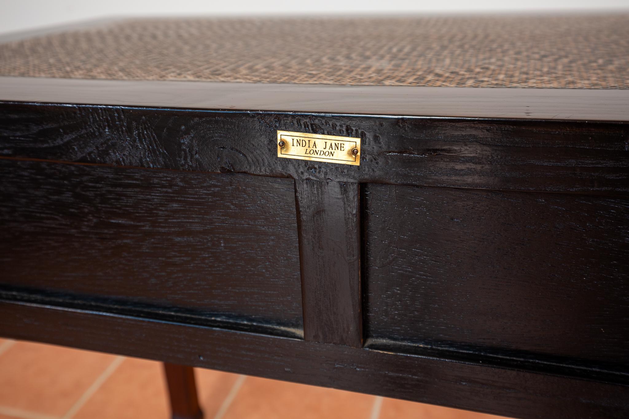 Antique Lacquered Chinese Console Table Side Desk Inlaid Jumu Elm Early 20th C For Sale 12