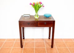 Antique Lacquered Chinese Console Table Side Desk Inlaid Jumu Elm Early 20th C