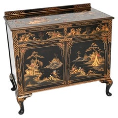 Antique Lacquered Chinoiserie Cabinet