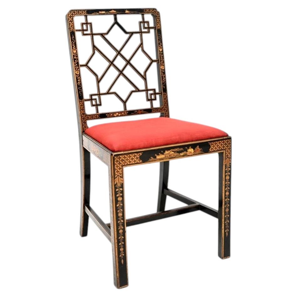 Sedia Chinoiserie antica laccata