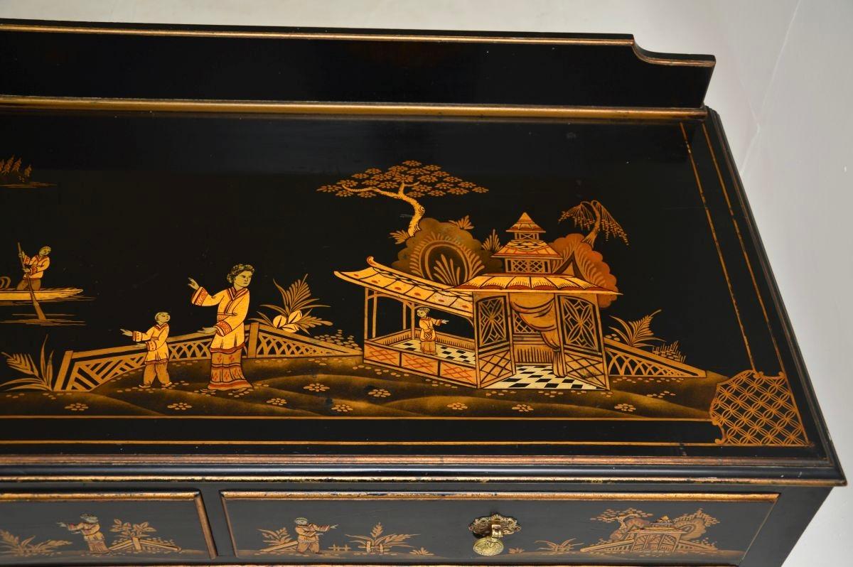 Antique Lacquered Chinoiserie Chest of Drawers For Sale 3
