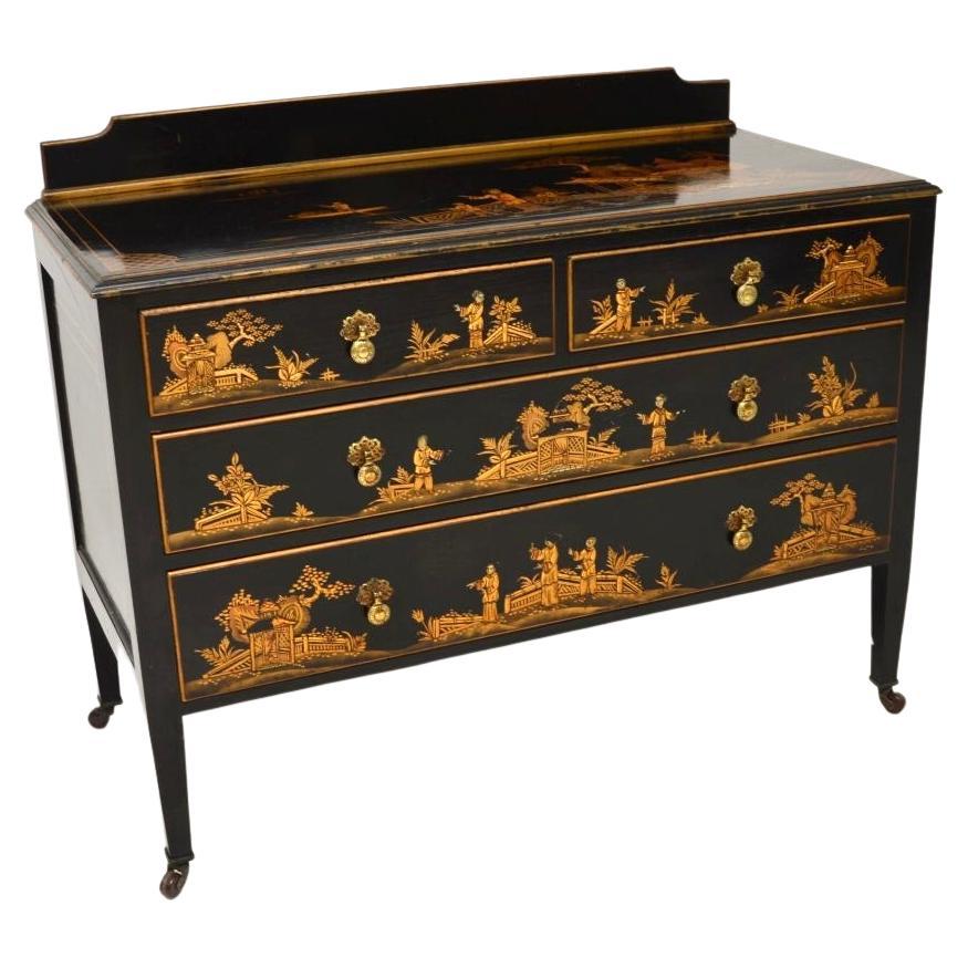 Antique Lacquered Chinoiserie Chest of Drawers