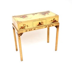 Antique Lacquered Chinoiserie Console / Side Table