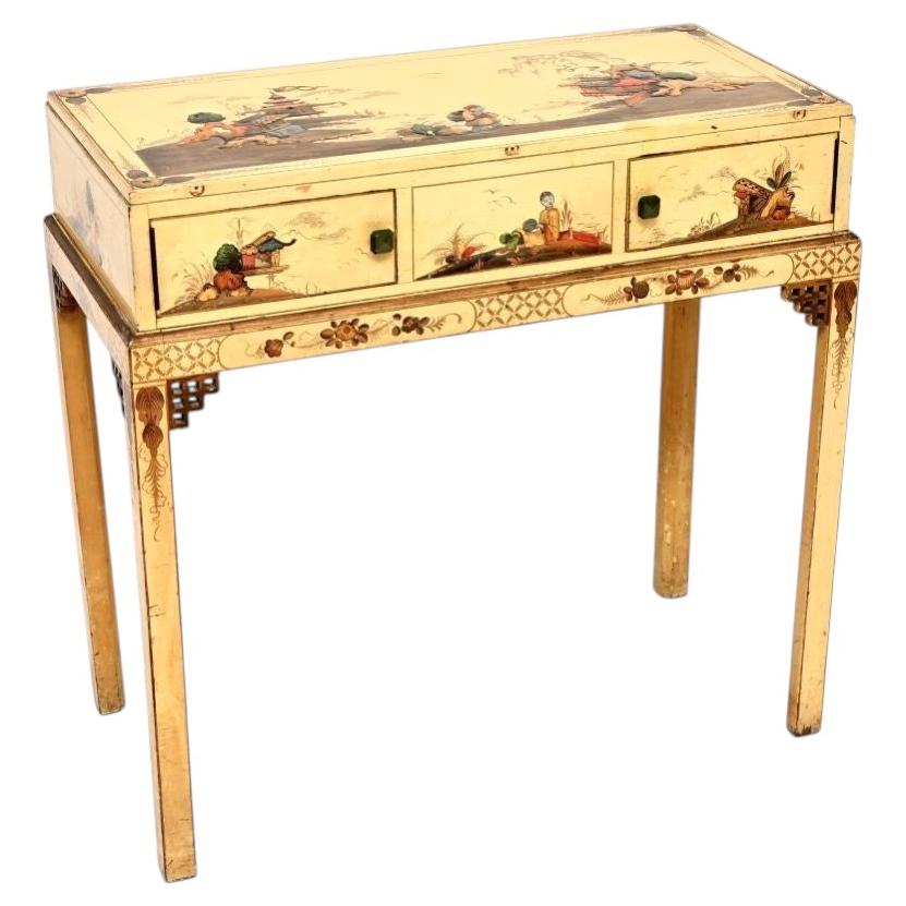 Antique Lacquered Chinoiserie Console / Side Table