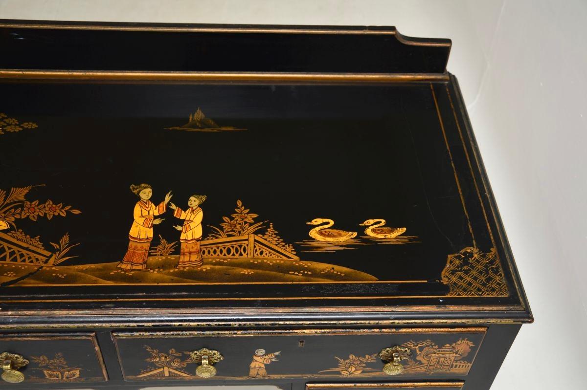 Tavolino da toilette antico laccato Chinoiserie 1