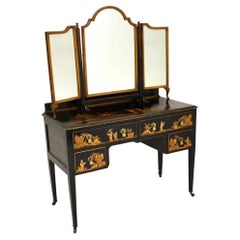 Antiker lackierter Chinoiserie-Schminktisch