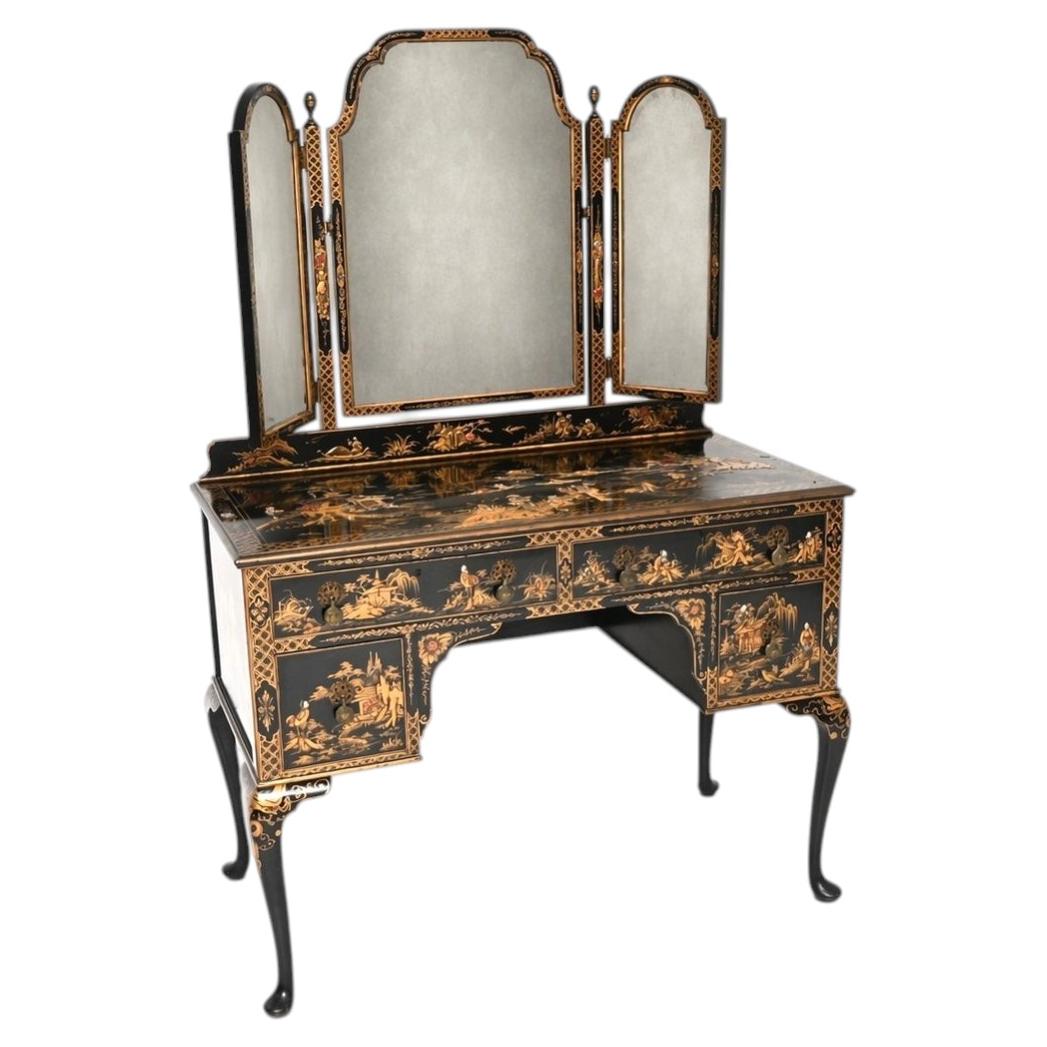 Antique Lacquered Chinoiserie Dressing Table